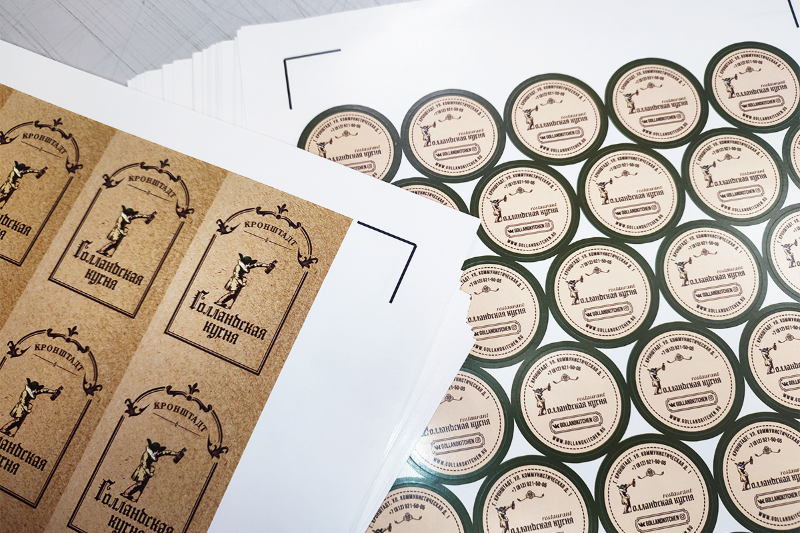 Наклейки в листах